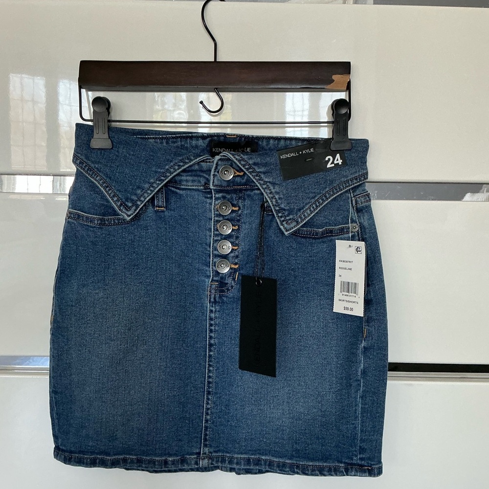 Kendall & Kylie Blue Denim Skirt